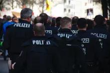 group of police from behind